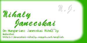 mihaly janecskai business card